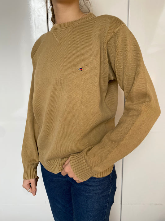 Tommy Hilfiger | Cotton Chunky-Knit | Crewneck Jumper | Size Small | Second-hand