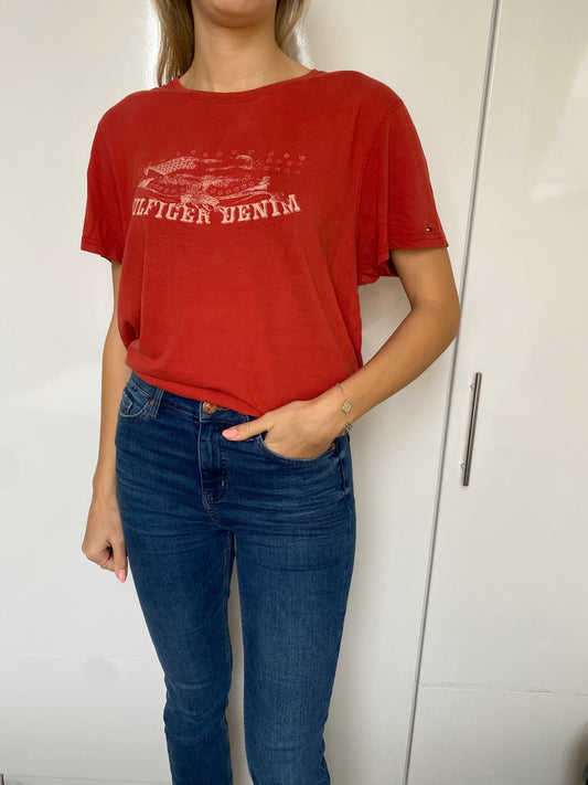 Tommy Hilfiger T-Shirt | Size Extra-Large | 100% Cotton | Short-Sleeve