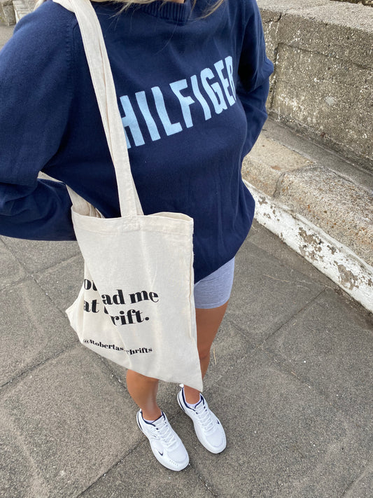 The most adorable ‘You had me at thrift’ tote bag